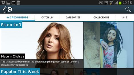 4oD's Android app is no longer an Inbetweener with 3G/4G streaming